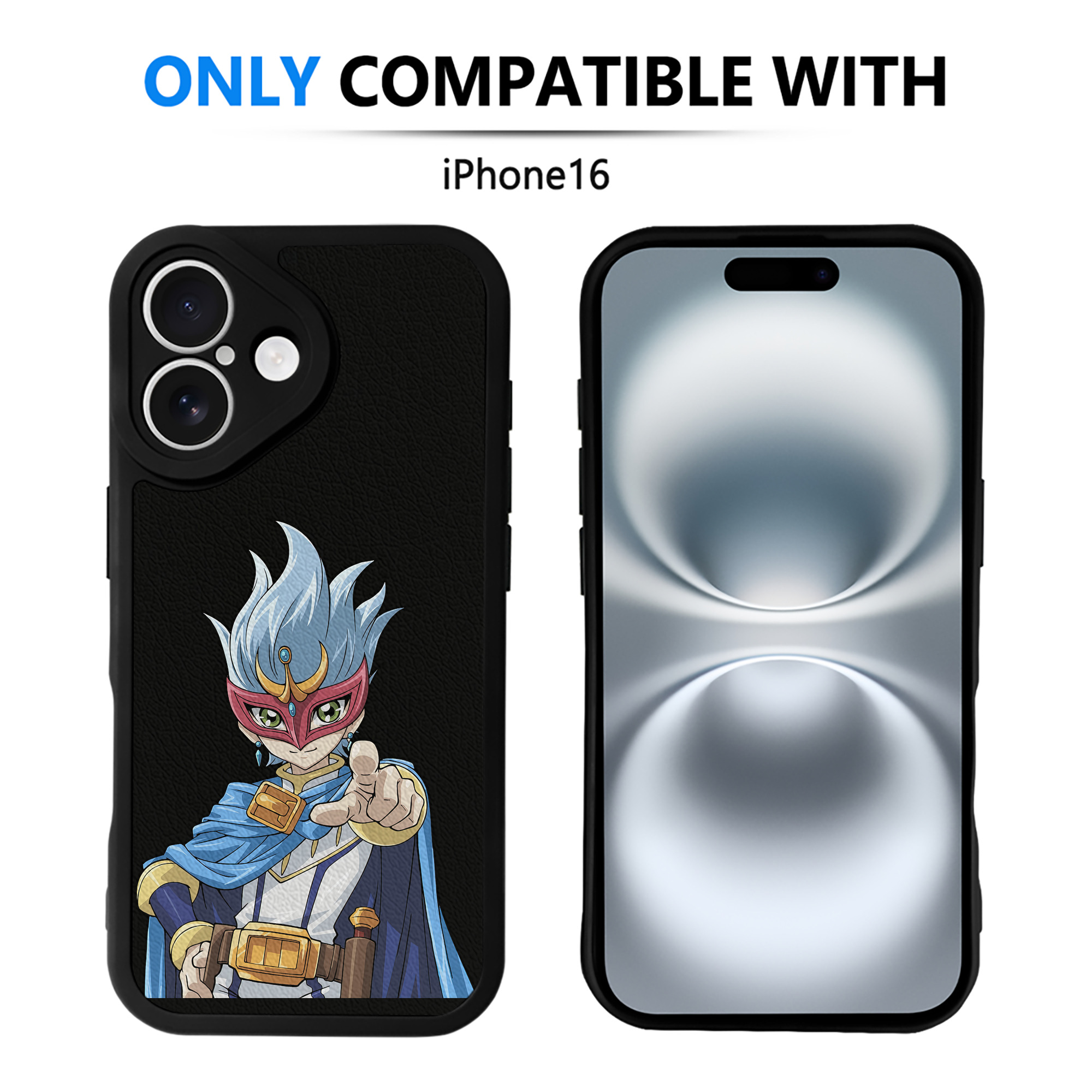 遊☆戯☆王 Yu-Gi-Oh! 【iPhone 16シリーズ対応】シリコンスマホケース（レザー調） 材質：シリコン